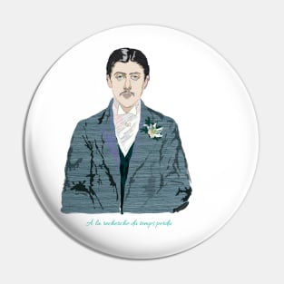 Marcel Proust portrait Pin