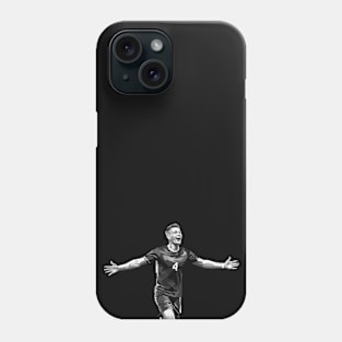 scott mctominay Scotland fan art in greyscale Phone Case