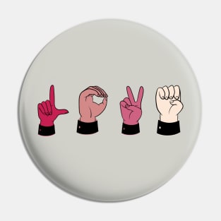 Love in Sign Language Pin