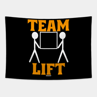 Team Lift Heavy Warning Warehouse Tapestry