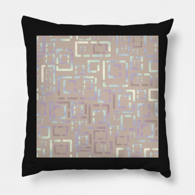 Decorator 2021 Blocks Pale Rainbow on Light Taupe 5748 Pillow by ArtticArlo