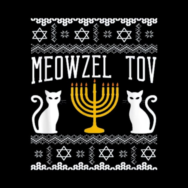 Meowzel Tov Chanukah Jewish Cat Owner Hanukkah by Ghost Of A Chance 