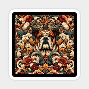 Bulldog inspired by William Morris Magnet