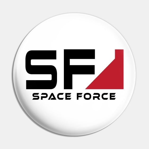 Space Force gaming T-shirt Pin by kmpfanworks