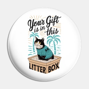 Cat in a box Pin