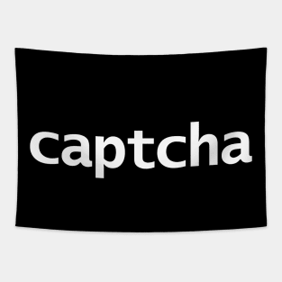 Captcha Typography White Text Tapestry