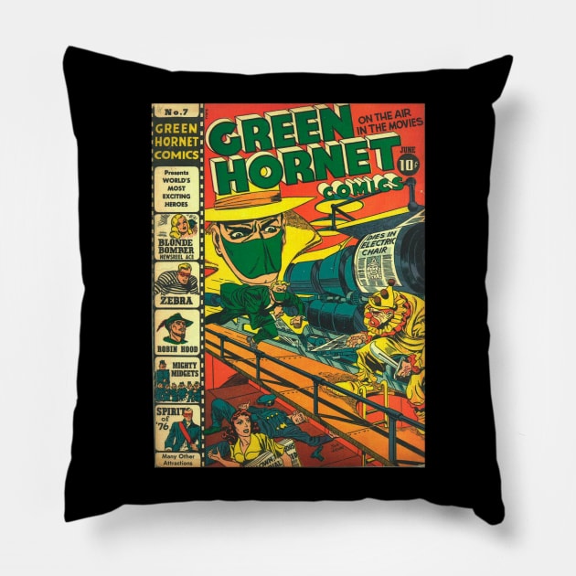 Green Hornet 7 Pillow by LordDanix