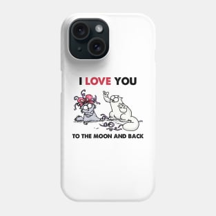 Funny Simons Cat I Love You To The Moon And Back Phone Case