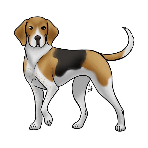 Dog - Treeing Walker Coonhound - Brown Ticked by Jen's Dogs Custom Gifts and Designs