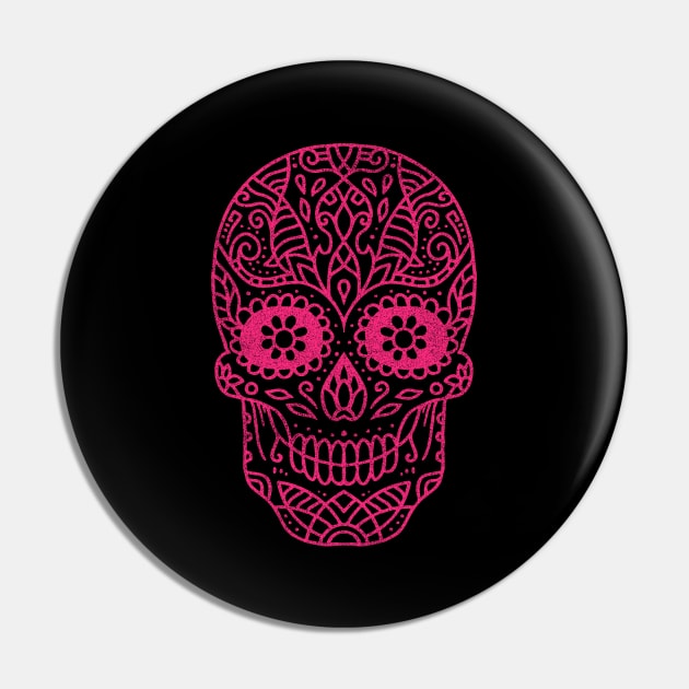 Pink skull Pin by LemonBox