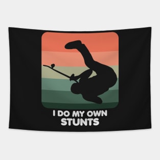 I Do My Own Stunts Funny Skateboard Skate Gift design Tapestry