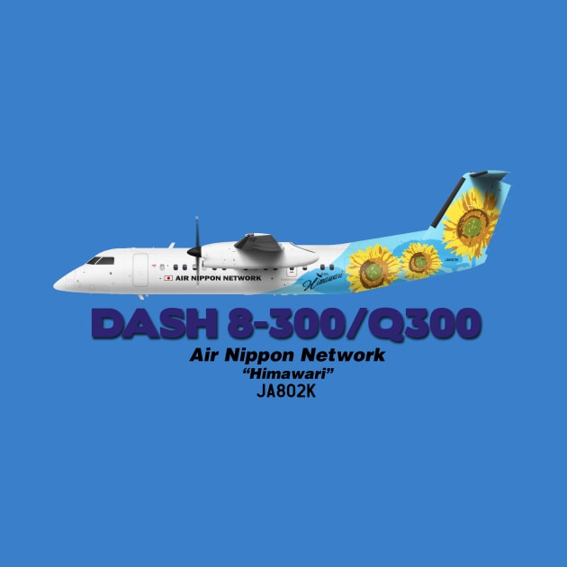 DeHavilland Canada Dash 8-300/Q300 - Air Nippon Network "Himawari" by TheArtofFlying