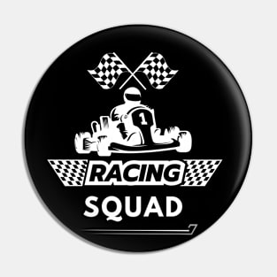 Racing Squad Race Car Parties Parents Pit Racing Drag Dress T-Shirt Pin