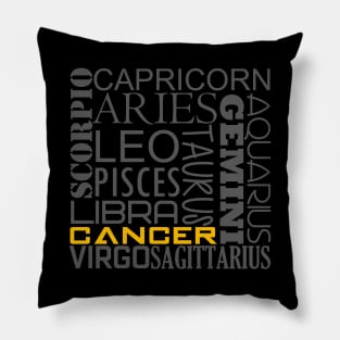 Cancer Zodiac Montage Pillow