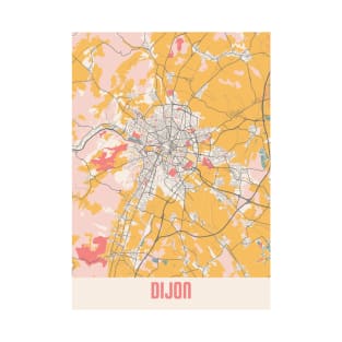 Dijon - France Chalk City Map T-Shirt