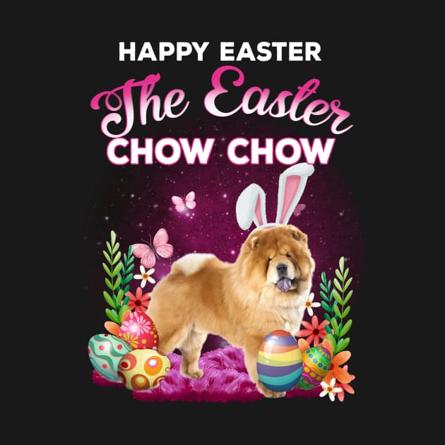 Chow Chow Dog Happy Easter, Chow Chow Lover, Easter Dog by artbyhintze
