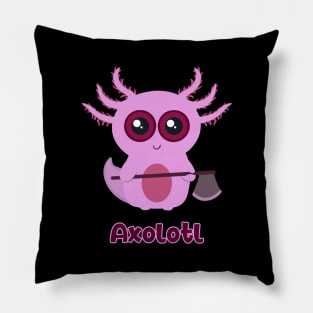 Axolotl - endangered Mexican salamander Pillow