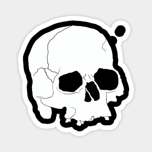 White skull Magnet