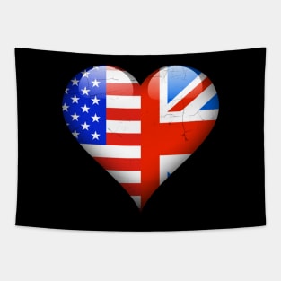 Half American Half British - Gift for British From Great Britain Tapestry