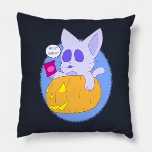 Ghost Cat Pillow