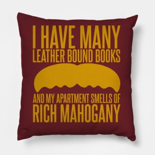 I have Many Leather Bound Books Pillow