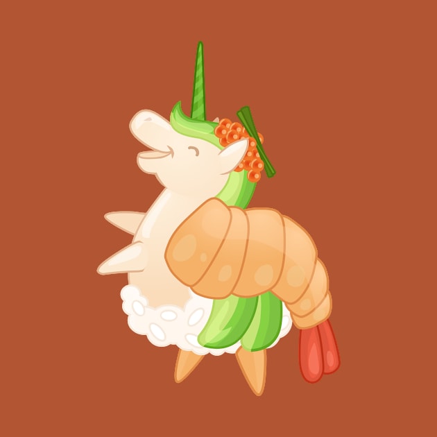 Green Dragon Sushicorn by LittleWhiteOwl