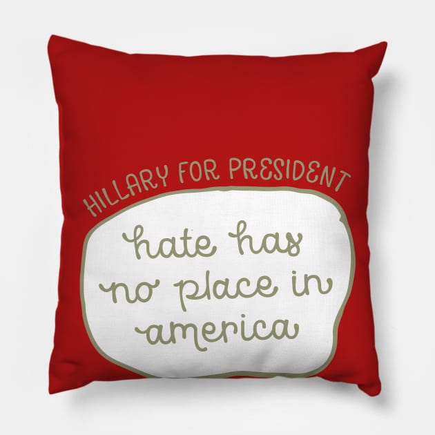 Hillary for President Pillow by kippygo