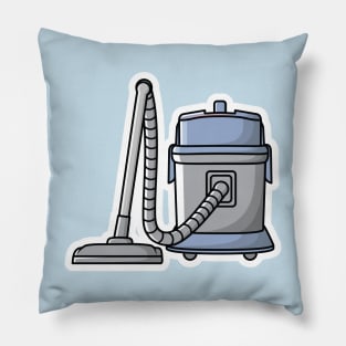 Vacuum Cleaner Machine Sticker vector illustration. Cleaning service object icon concept. Home cleaner equipment sticker design vector with shadow. Pillow