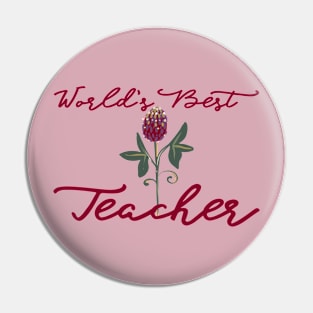 Worlds Best Teacher Pin