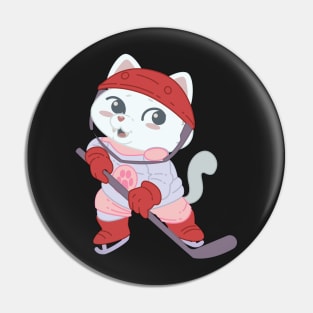 Hokey Cute Cat Player - Girl Kids gift graphic Pin