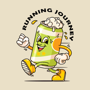 Running beer can cartoon mascot T-Shirt