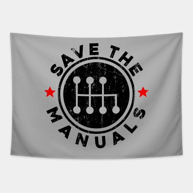 Save The Manuals - Classic Cars Gift Tapestry by Lilian's