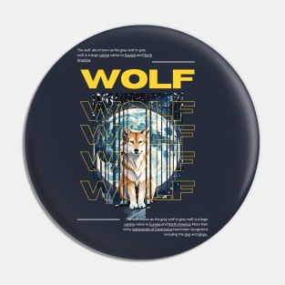 Fullmoon Wolf Lover Design Pin