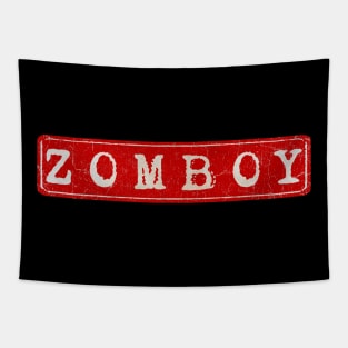 vintage retro plate Zomboy Tapestry