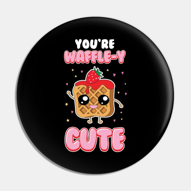 Cute You're Waffle-y Awfully Punny Breakfast Pun Pin by theperfectpresents