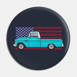 light blue USA Pin