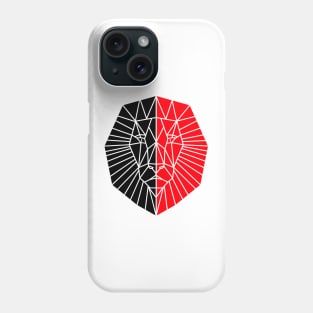 GEOMETRIC Animal Black And Red Lion Head Phone Case