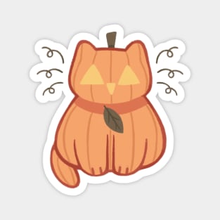 Pumpkin Cat Magnet