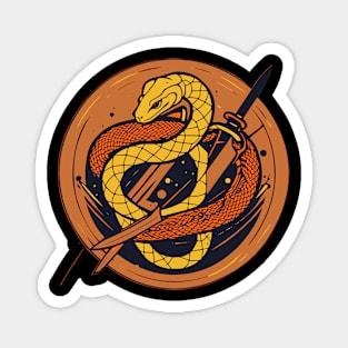 Snakes and dagger Magnet