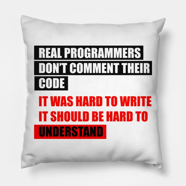 Real programmers Pillow by ExtraExtra