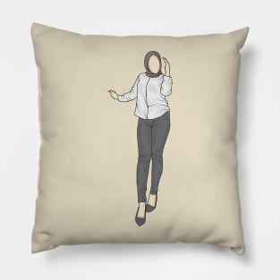 White Shirt Moon Collection Pillow