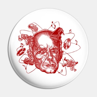 Atomic Béla Bartók (red) Pin