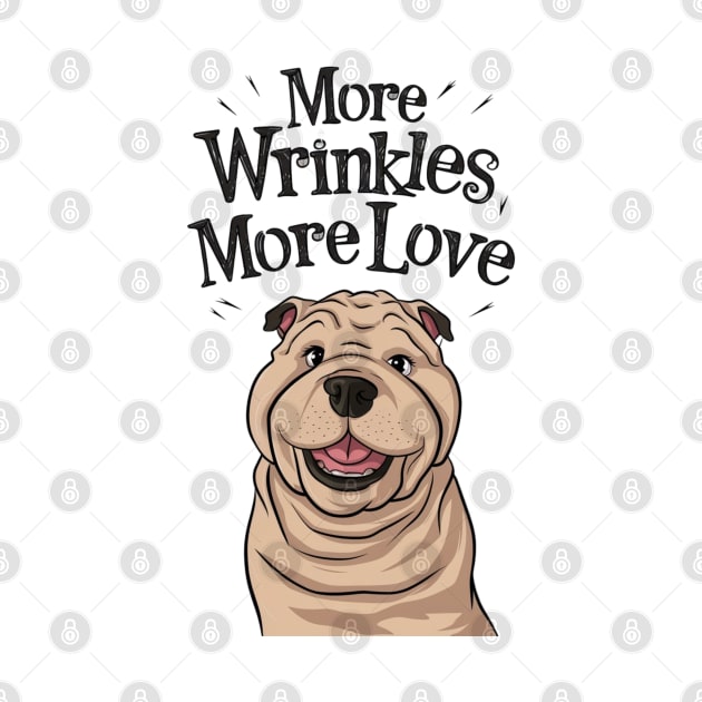 Shar Pei Dog More Wrinkles More Love Cute by Sniffist Gang