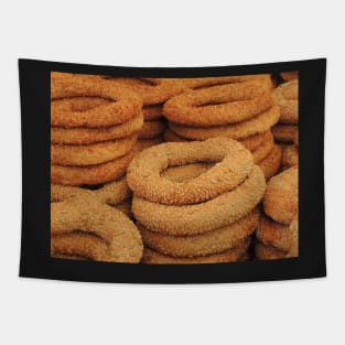 Sesame Bagels Tapestry