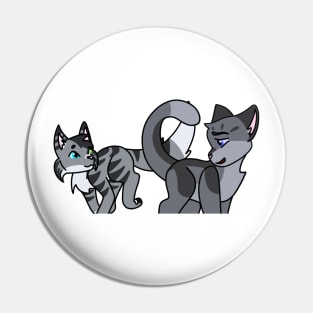 Twitcheyes and Cinderpelt Pin