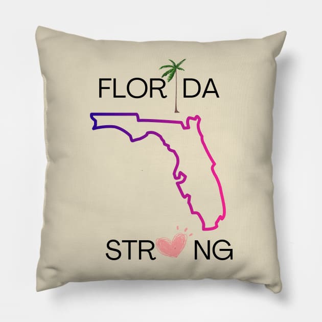 FLORIDA STRONG T-Shirt Pillow by Nomad ART