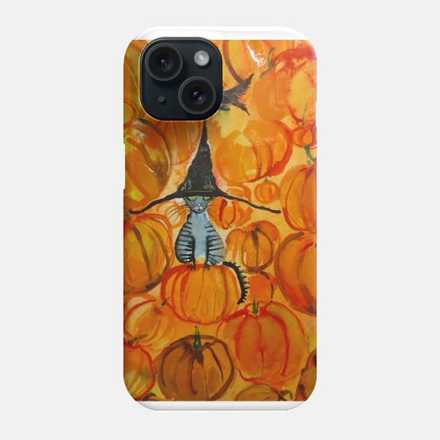 Trick or Cat Phone Case by Novaart