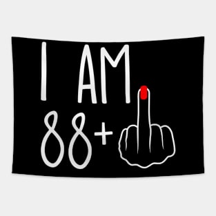 Vintage 89th Birthday I Am 88 Plus 1 Middle Finger Tapestry