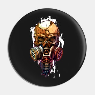 Beautiful Gas Mask Skull Gift Pin