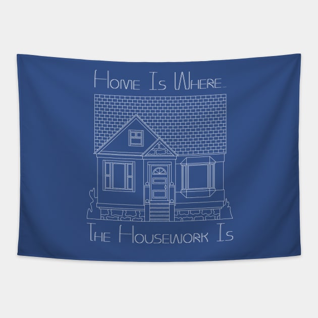 Home Is Where The Housework Is (2) Tapestry by Kat C.